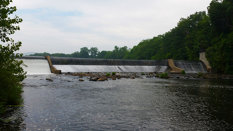 view of dam before