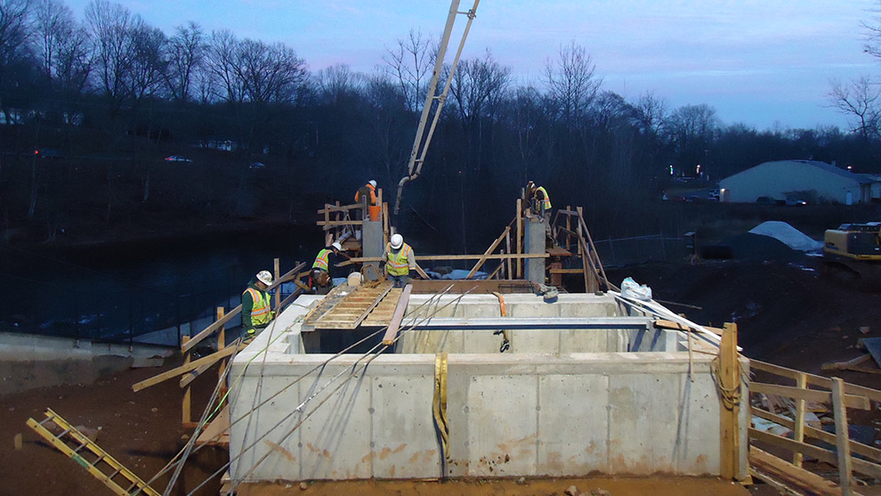 Construction at Hanover Pond Dam