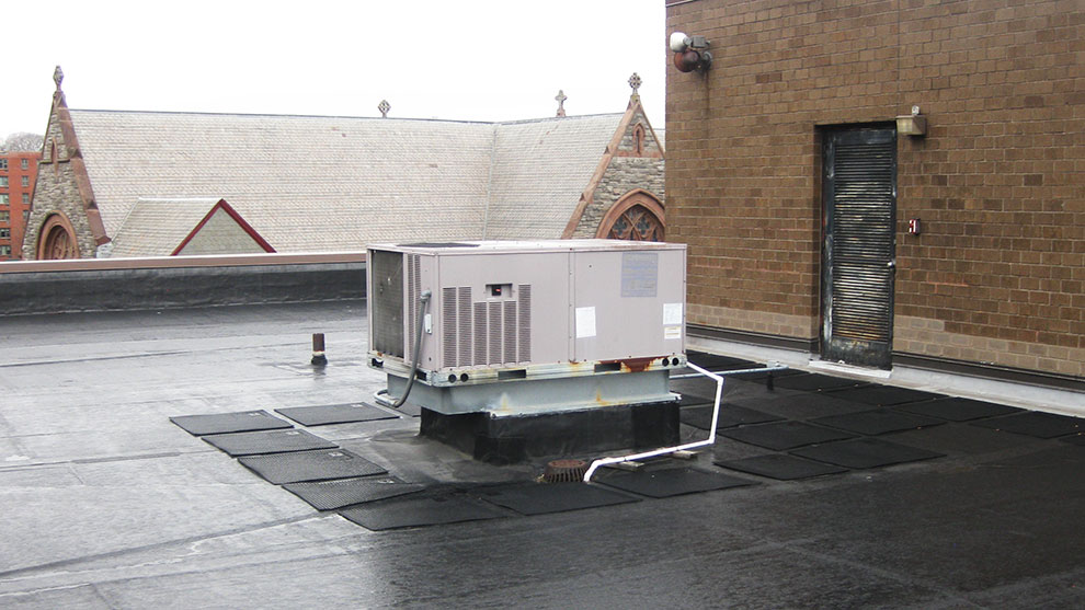 air conditioning unit on roof