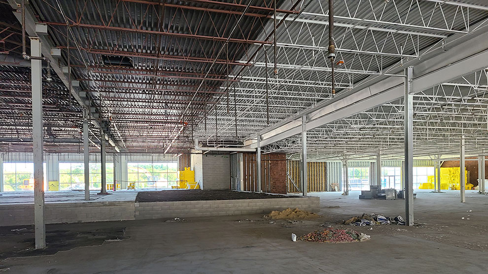 interior view of Swansea mall project